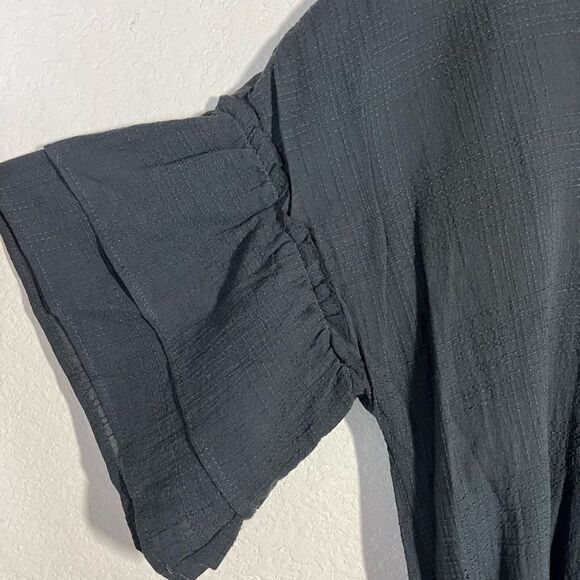 Universal Thread Womens Black Midi Dress Ruffled Bell‎ Sleeve Dark Gray XS - Picture 4 of 7